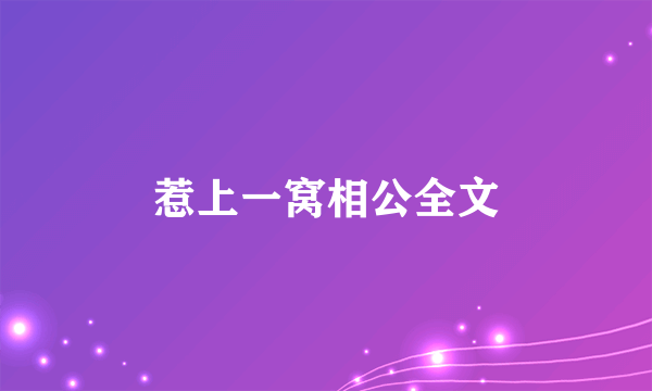 惹上一窝相公全文