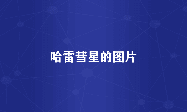 哈雷彗星的图片