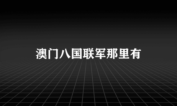 澳门八国联军那里有