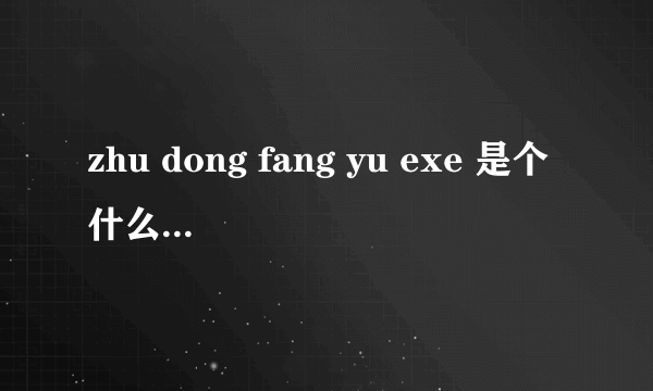 zhu dong fang yu exe 是个什么进程？它是病毒吗？