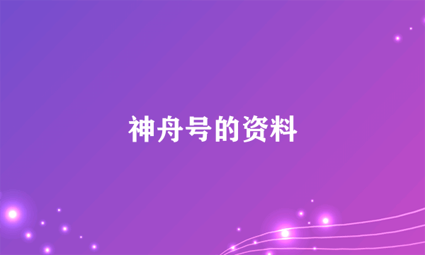 神舟号的资料
