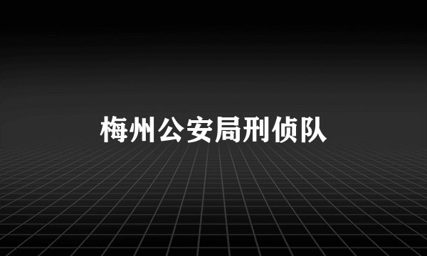 梅州公安局刑侦队