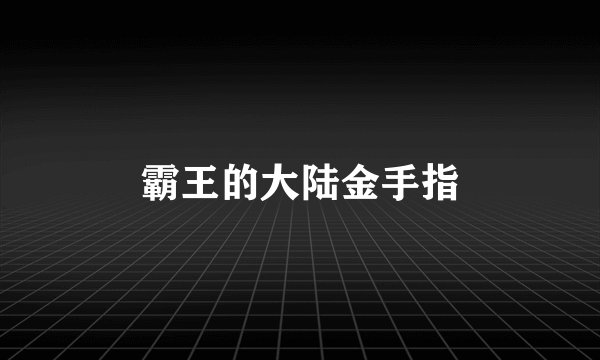 霸王的大陆金手指