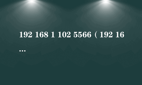 192 168 1 102 5566（192 168 1 102）