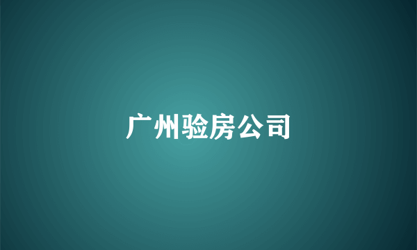 广州验房公司