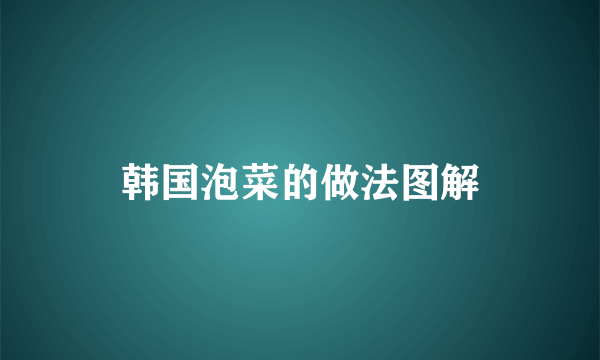 韩国泡菜的做法图解
