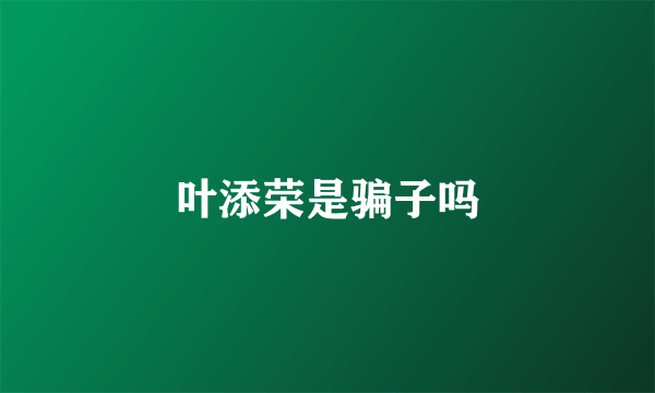 叶添荣是骗子吗