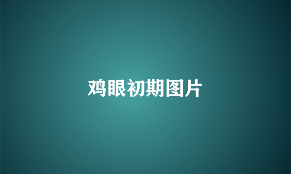 鸡眼初期图片