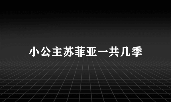 小公主苏菲亚一共几季