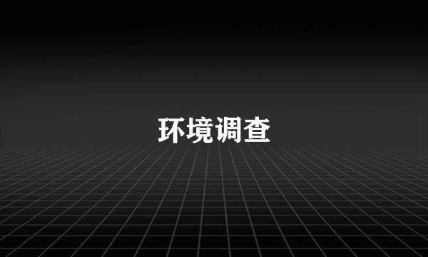 环境调查
