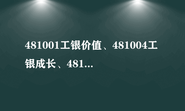 481001工银价值、481004工银成长、481005工银强债，这些不是工商的基金吗，怎么中国银行会有代销呢？