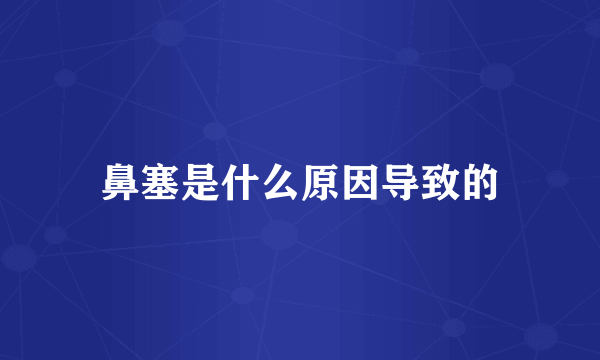 鼻塞是什么原因导致的