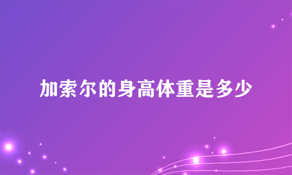 加索尔的身高体重是多少