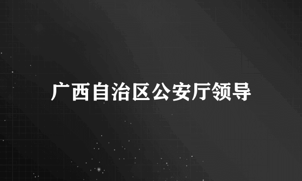 广西自治区公安厅领导