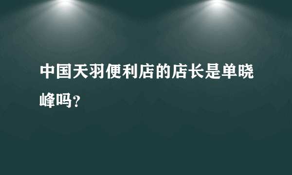 中国天羽便利店的店长是单晓峰吗？