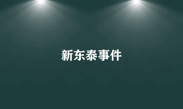 新东泰事件