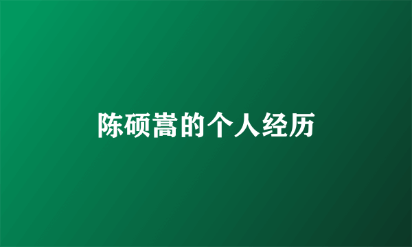 陈硕嵩的个人经历