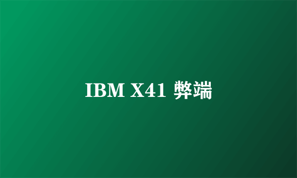 IBM X41 弊端