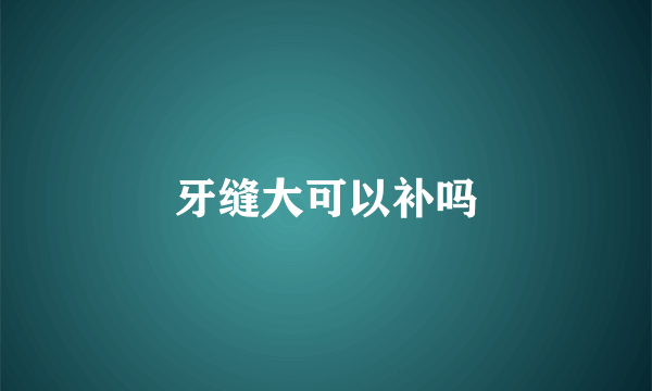 牙缝大可以补吗