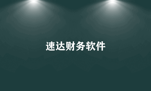 速达财务软件