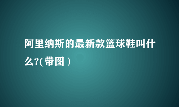 阿里纳斯的最新款篮球鞋叫什么?(带图）