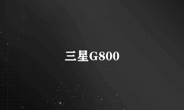 三星G800