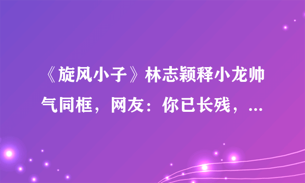 《旋风小子》林志颖释小龙帅气同框，网友：你已长残，他还未老