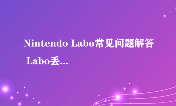 Nintendo Labo常见问题解答 Labo丢了怎么办