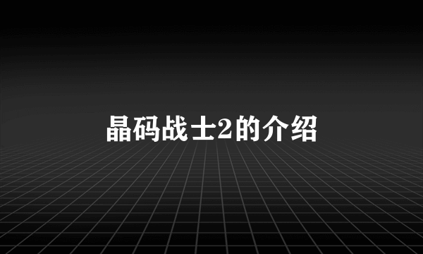 晶码战士2的介绍