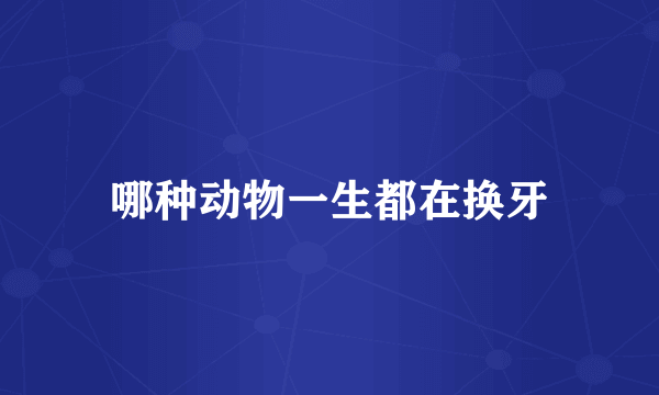 哪种动物一生都在换牙