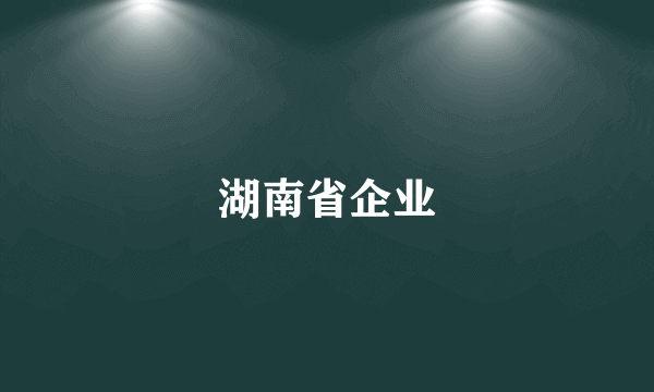湖南省企业