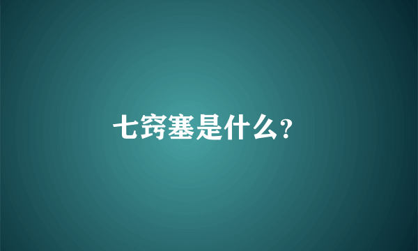 七窍塞是什么？