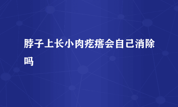 脖子上长小肉疙瘩会自己消除吗