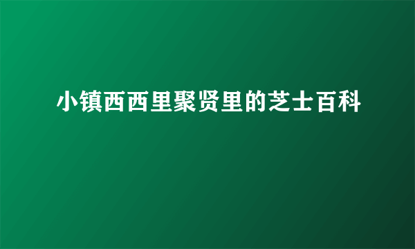 小镇西西里聚贤里的芝士百科