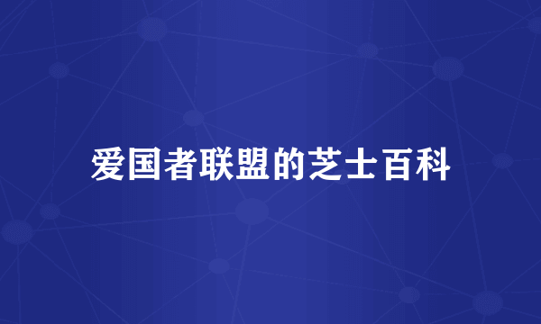 爱国者联盟的芝士百科