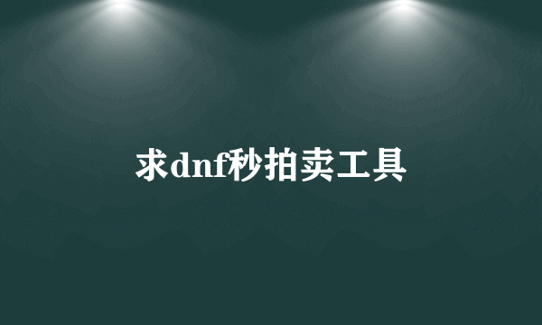 求dnf秒拍卖工具