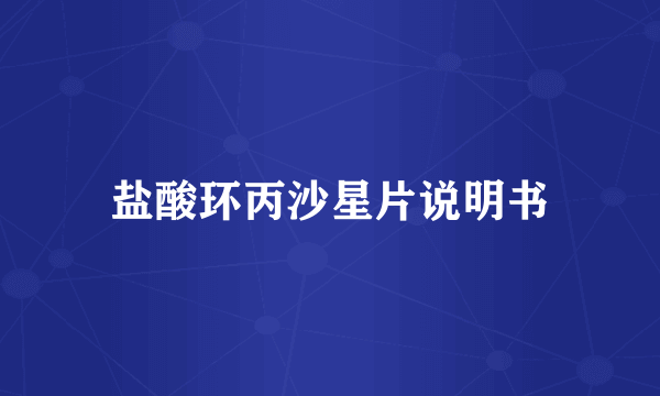盐酸环丙沙星片说明书