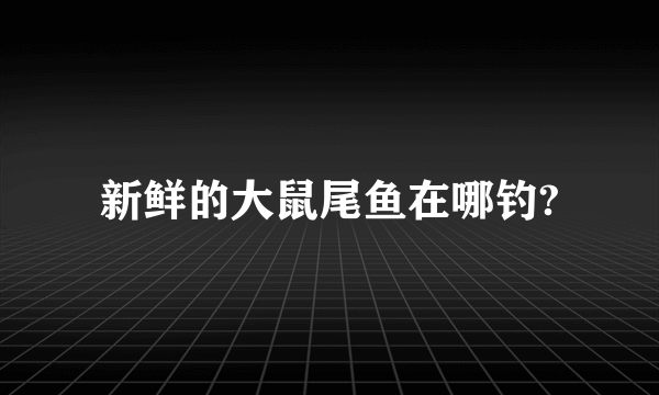 新鲜的大鼠尾鱼在哪钓?