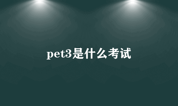 pet3是什么考试