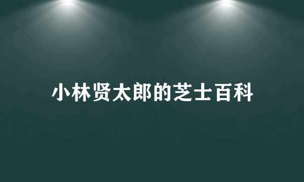 小林贤太郎的芝士百科
