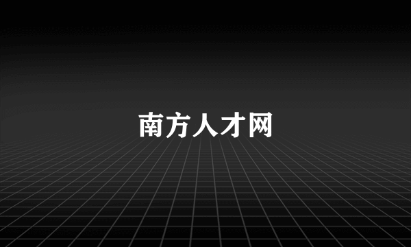 南方人才网