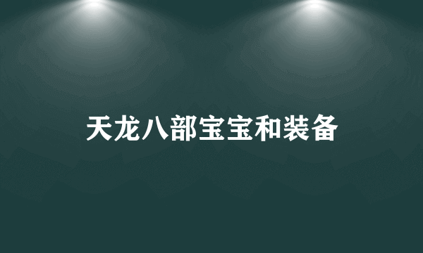 天龙八部宝宝和装备