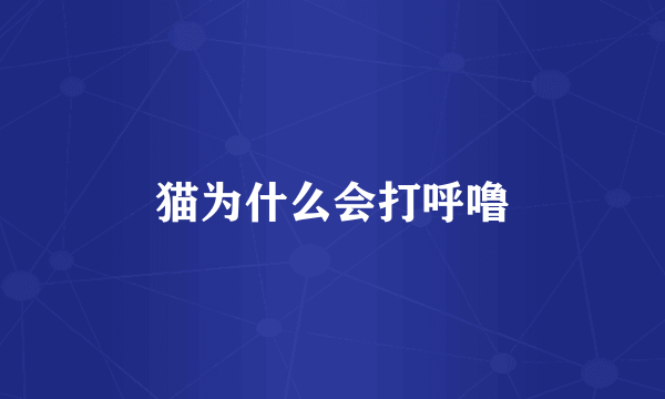 猫为什么会打呼噜