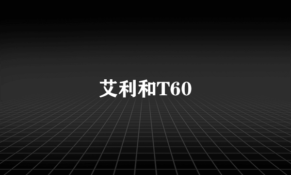 艾利和T60