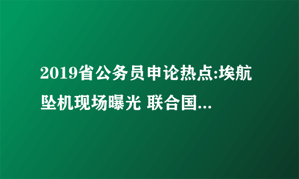 2019省公务员申论热点:埃航坠机现场曝光 联合国工作者遇难