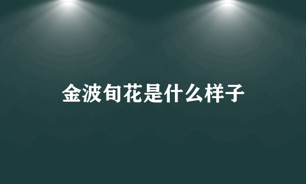 金波旬花是什么样子