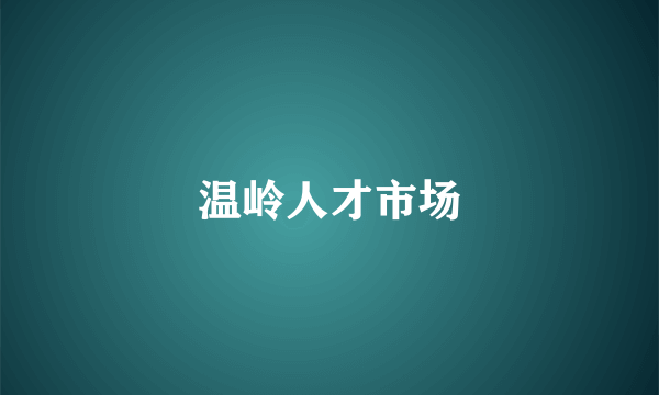 温岭人才市场