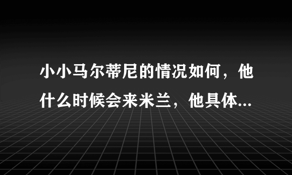 小小马尔蒂尼的情况如何，他什么时候会来米兰，他具体踢什么位置