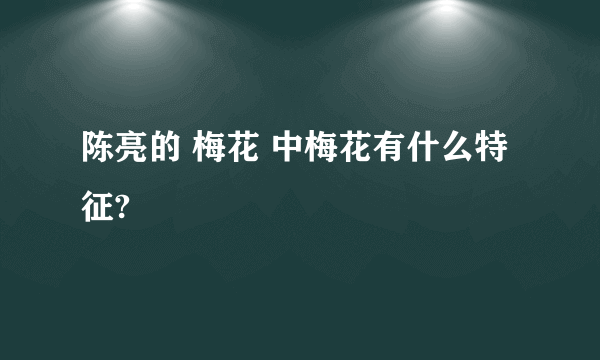 陈亮的 梅花 中梅花有什么特征?