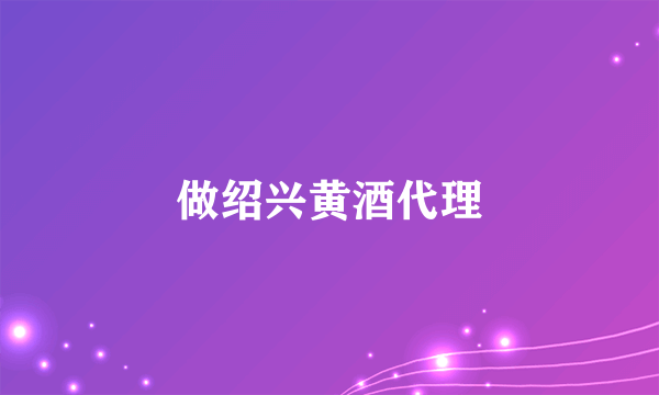 做绍兴黄酒代理